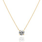 PAVOI 14K Gold Plated Crystal Solitaire 1.5 Carat (7.3mm) Cubic Zirconia Dainty Choker Necklace | Gold Necklaces for Women