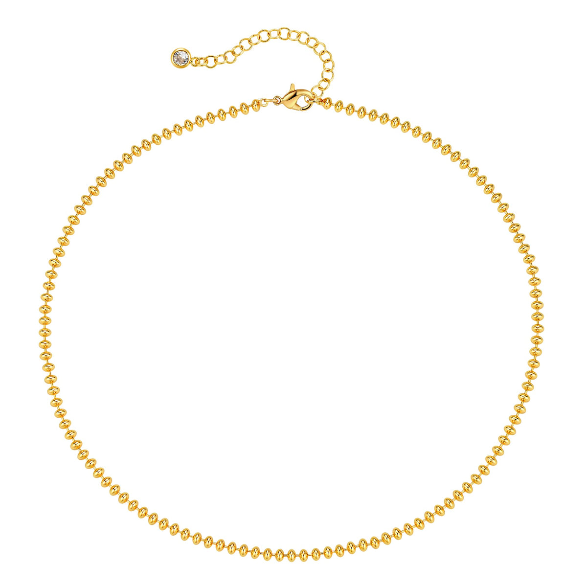 MTMY Beaded Necklaces for Women 14K Gold Plated Dainty Colorful Green/Rose Beaded Pearl Choker Necklace Delicate Boho Choker Necklace Jewelry Gift