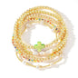 14K Gold Plated Pearl Beaded Cross Bracelets Stack Set for Women,Stretch Boho Colorful Christian Beads Ball Jewelry Friendship Summer Trendy Gift
