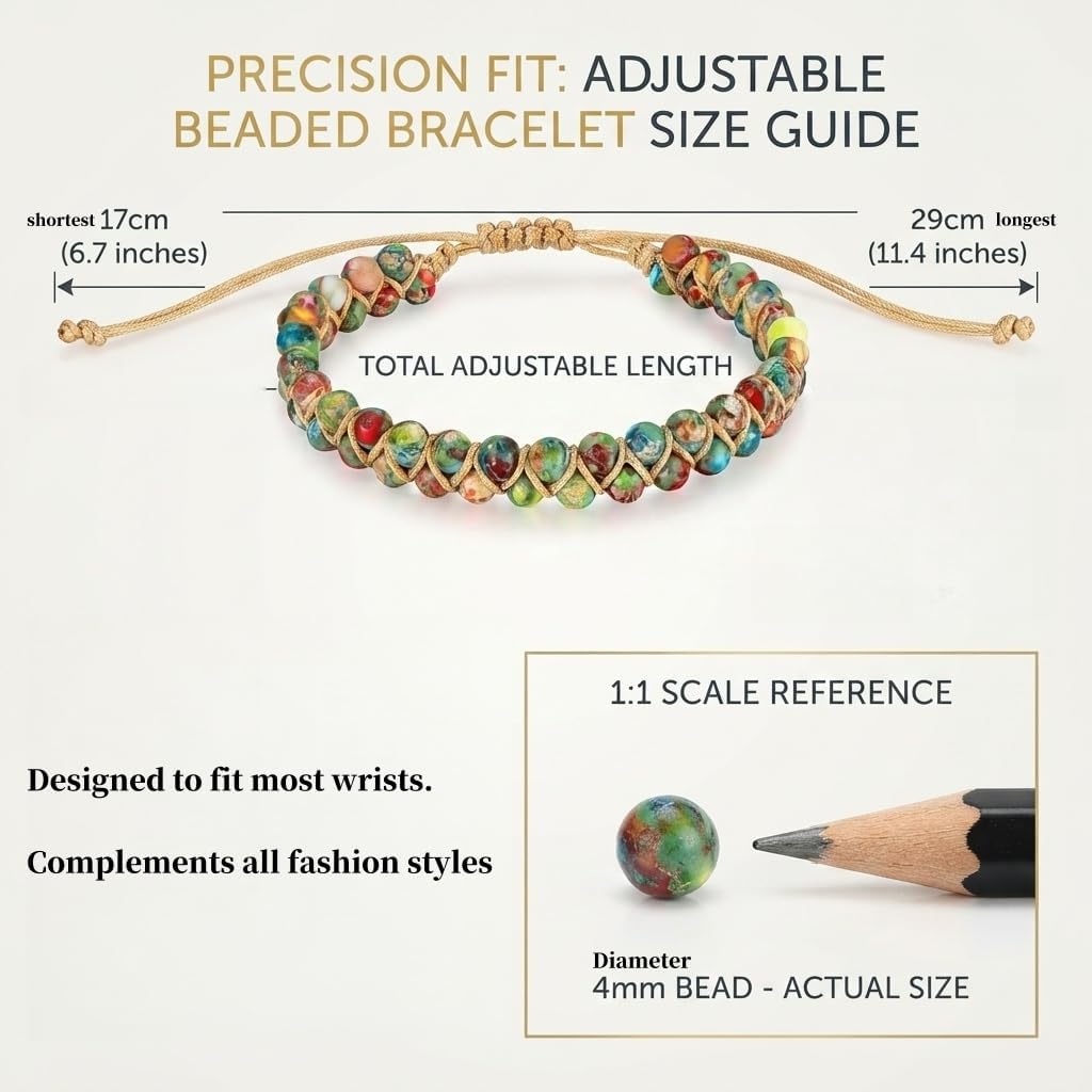 7 Chakra Healing Bracelet for Women Men, Jasper Bead Inspirational Gift