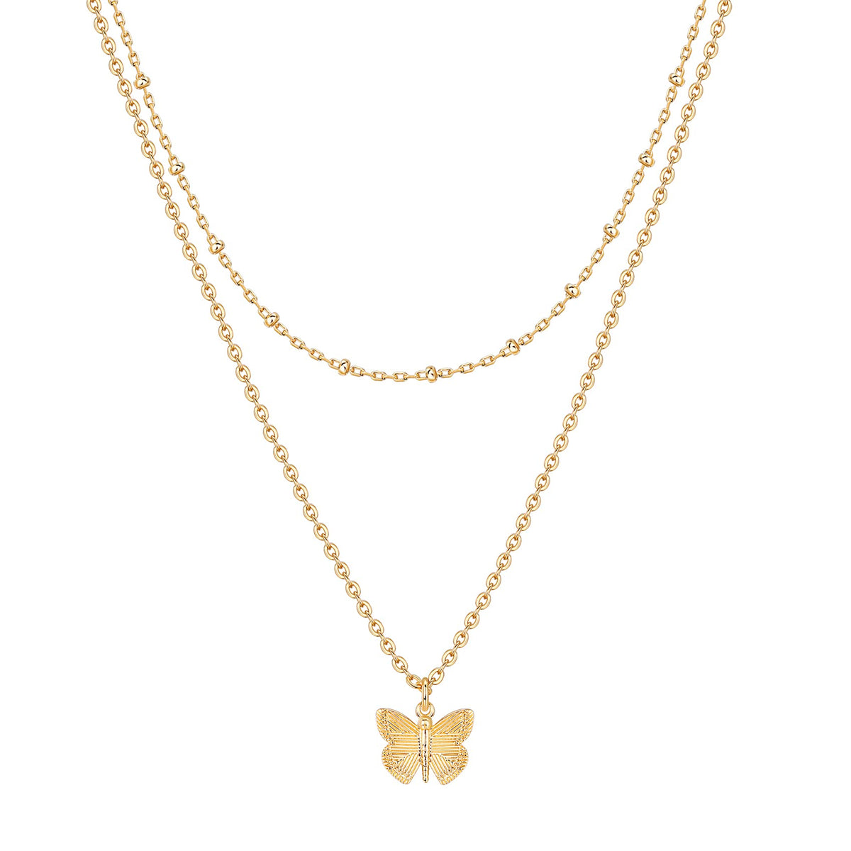 PAVOI 14K Gold Plated Layering Necklaces for Women, Cute Motif Pendants