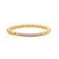 GOOJIDS Surfer Heishi Clay Bead Bracelets for Women Bohemian Stackable Gold Plated Beaded Stretch Bracelets Elastic Layering Friendship Bracelets Set Boho Jewelry