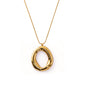 18K Gold Plated Irregular Pendant Chunky Statement Necklace for Women
