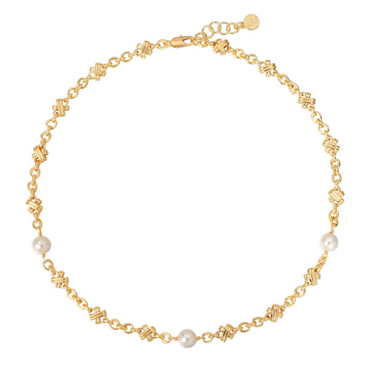 MTMY Beaded Necklaces for Women 14K Gold Plated Dainty Colorful Green/Rose Beaded Pearl Choker Necklace Delicate Boho Choker Necklace Jewelry Gift