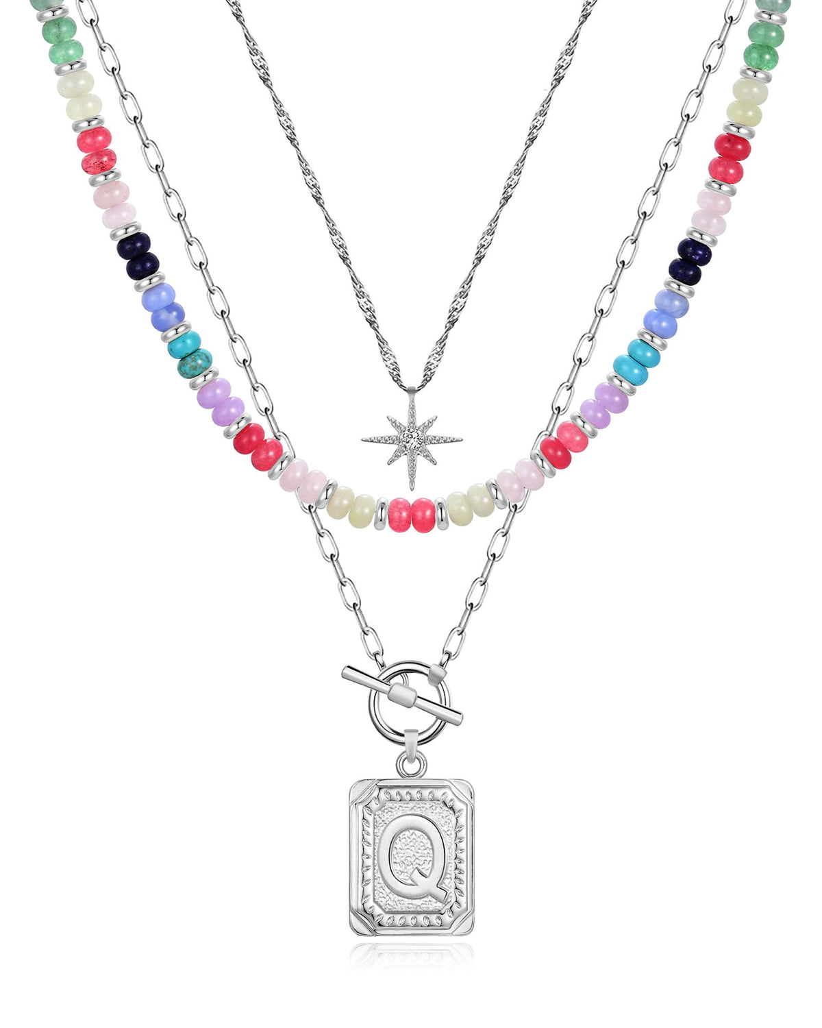 MJartoria Layered Initial Necklaces for Women