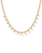 PAVOI Layering Necklace for Women, 14K Gold Plated Station CZ Chain