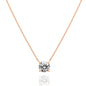 PAVOI 14K Gold Plated Crystal Solitaire 1.5 Carat (7.3mm) Cubic Zirconia Dainty Choker Necklace | Gold Necklaces for Women