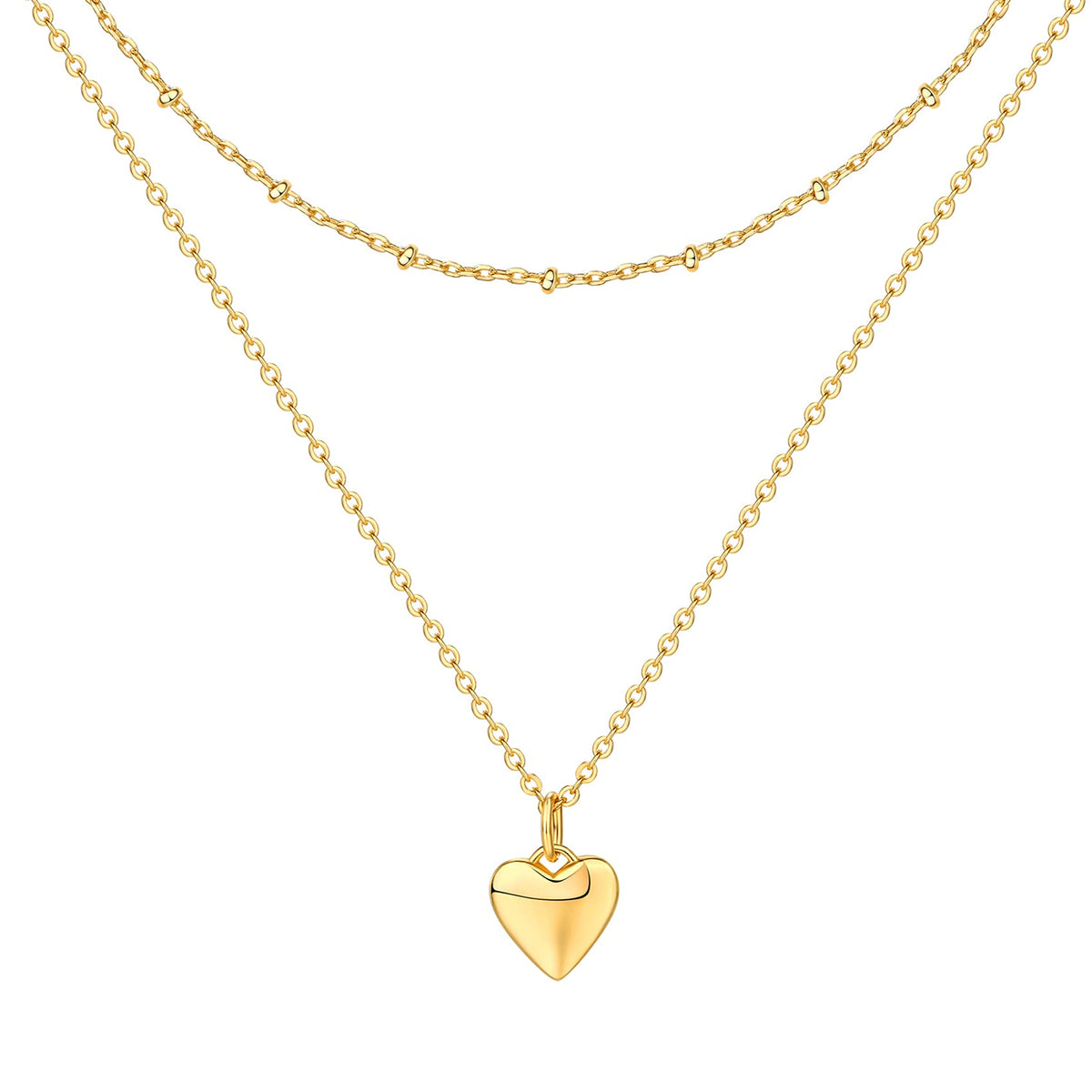 PAVOI 14K Gold Plated Layering Necklaces for Women, Cute Motif Pendants