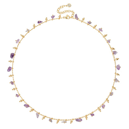 MTMY Beaded Necklaces for Women 14K Gold Plated Dainty Colorful Green/Rose Beaded Pearl Choker Necklace Delicate Boho Choker Necklace Jewelry Gift