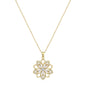 VENOCO Women's April Birthstone Redbud Flower Necklace, 14K Gold-Plated Silver Rotatable Crystal Pendant, Adjustable Spinning Fidget Decompression Choker, Summer Whimsical Jewelry, Gf Gift Accessories for Women