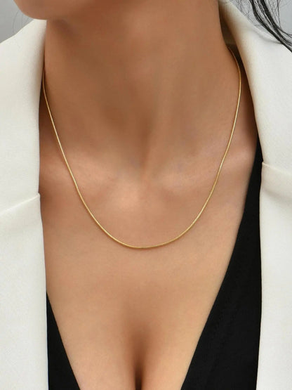 Minimalist Elegant Matching Necklace, Summer 2024 Trendy Stainless Steel Chain Necklace for Women for Gift, Dainty Minimalist Design Jewelry for Daily Wear, Fashion Jewelry Party, Fashion Accessory Necklace
