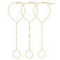 17KM 3Pcs New Dainty Stackable Ring Hand Chain, Adjustable 14K Gold-Plated Trendy Bracelets for gift summerwins, Gold Stacked Bracelets, Layered Gold Bracelets