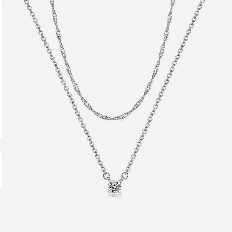 Women's Elegant Cross Theme Faith Pendant Necklace - Stacking Layered Pendant with Necklace, Fashion Costume Jewelry, Gift Idea for Gifting
