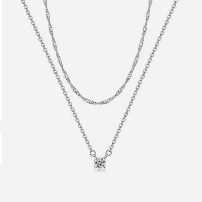 Women's Elegant Cross Theme Faith Pendant Necklace - Stacking Layered Pendant with Necklace, Fashion Costume Jewelry, Gift Idea for Gifting