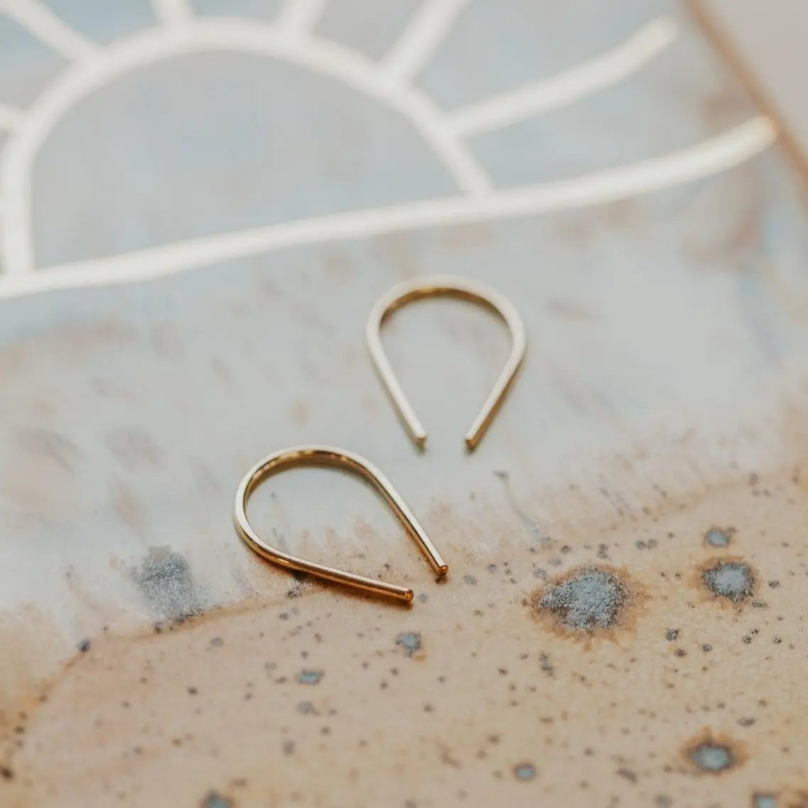 Hello Adorn Tiny Horseshoe Earrings - Any Occassion Dainty Jewelry - Women's Fashion Accessory