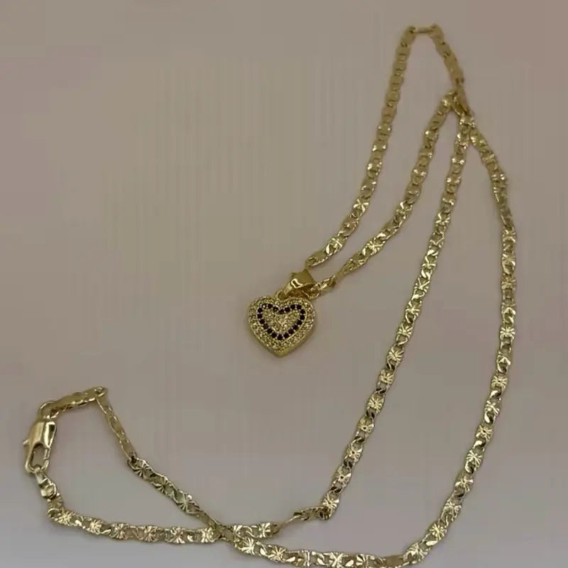Small Heart Pedant Necklace Gold Plated Available Sizes women s