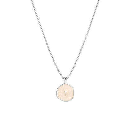 Tewiky 14K Gold Plated Cross Necklace for Women - Dainty Simple Gold Plated Cross Pendant, Elegant & Hypoallergenic Brass Jewelry for Mother's Day Gifts
