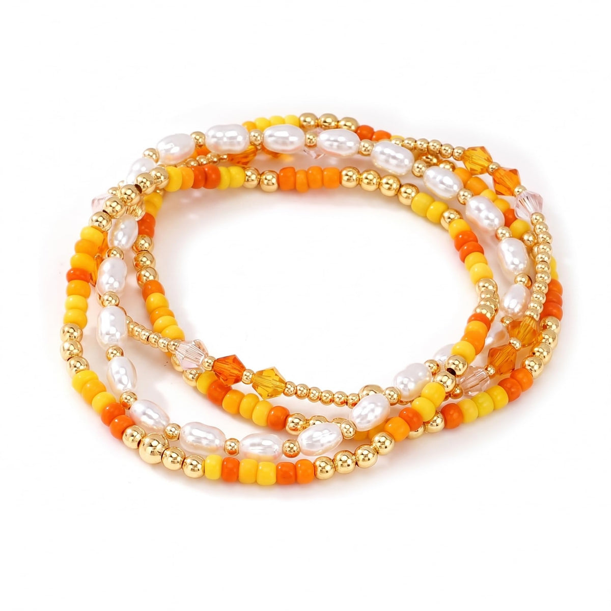 14K Gold Plated Pearl Beaded Cross Bracelets Stack Set for Women,Stretch Boho Colorful Christian Beads Ball Jewelry Friendship Summer Trendy Gift