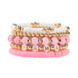 GOOJIDS Surfer Heishi Clay Bead Bracelets for Women Bohemian Stackable Gold Plated Beaded Stretch Bracelets Elastic Layering Friendship Bracelets Set Boho Jewelry