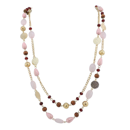 Bocar Long Necklaces for Women Trendy, Boho Layered Crystal Beaded Collar Necklaces for Women, Fashion Statement Necklaces Jewelry