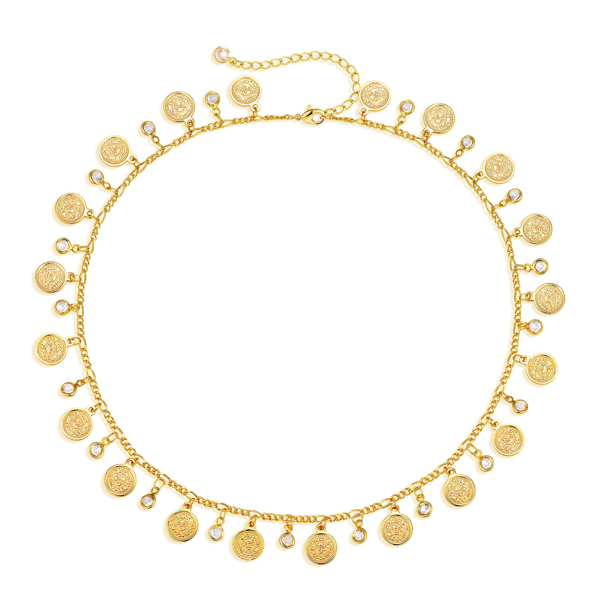 MTMY Beaded Necklaces for Women 14K Gold Plated Dainty Colorful Green/Rose Beaded Pearl Choker Necklace Delicate Boho Choker Necklace Jewelry Gift