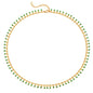 MTMY Beaded Necklaces for Women 14K Gold Plated Dainty Colorful Green/Rose Beaded Pearl Choker Necklace Delicate Boho Choker Necklace Jewelry Gift