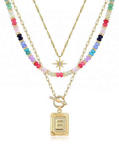 MJartoria Layered Initial Necklaces for Women
