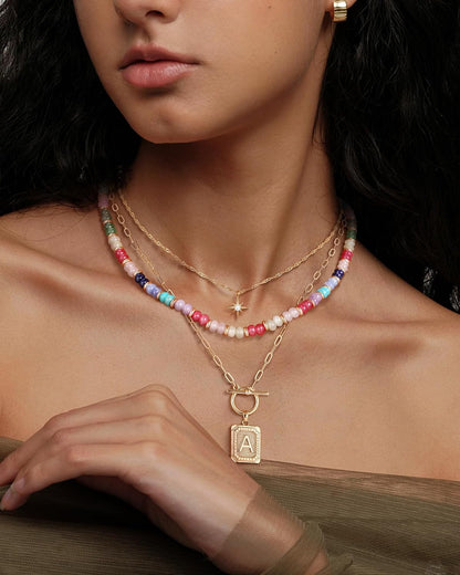 MJartoria Layered Initial Necklaces for Women