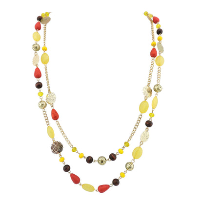Bocar Long Necklaces for Women Trendy, Boho Layered Crystal Beaded Collar Necklaces for Women, Fashion Statement Necklaces Jewelry