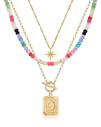 MJartoria Layered Initial Necklaces for Women