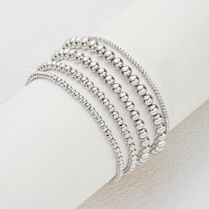 17KM Women's Gold Plated Beaded Bracelet - Adjustable, Waterproof Costume Jewelry, Everyday Wear Bracelet Stacks, Ideal Gifts for Sohochic Casual Accessory Enthusiasts