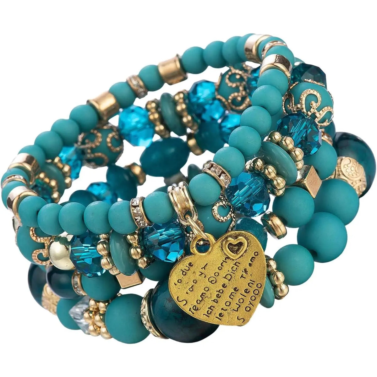 Women Beaded Bracelet Set| Colorful Boho Stackable Trendy Design with Crystal Accents Multilayer Bangle Bracelet| Fashion Stretch Braclets Jewelry for Women