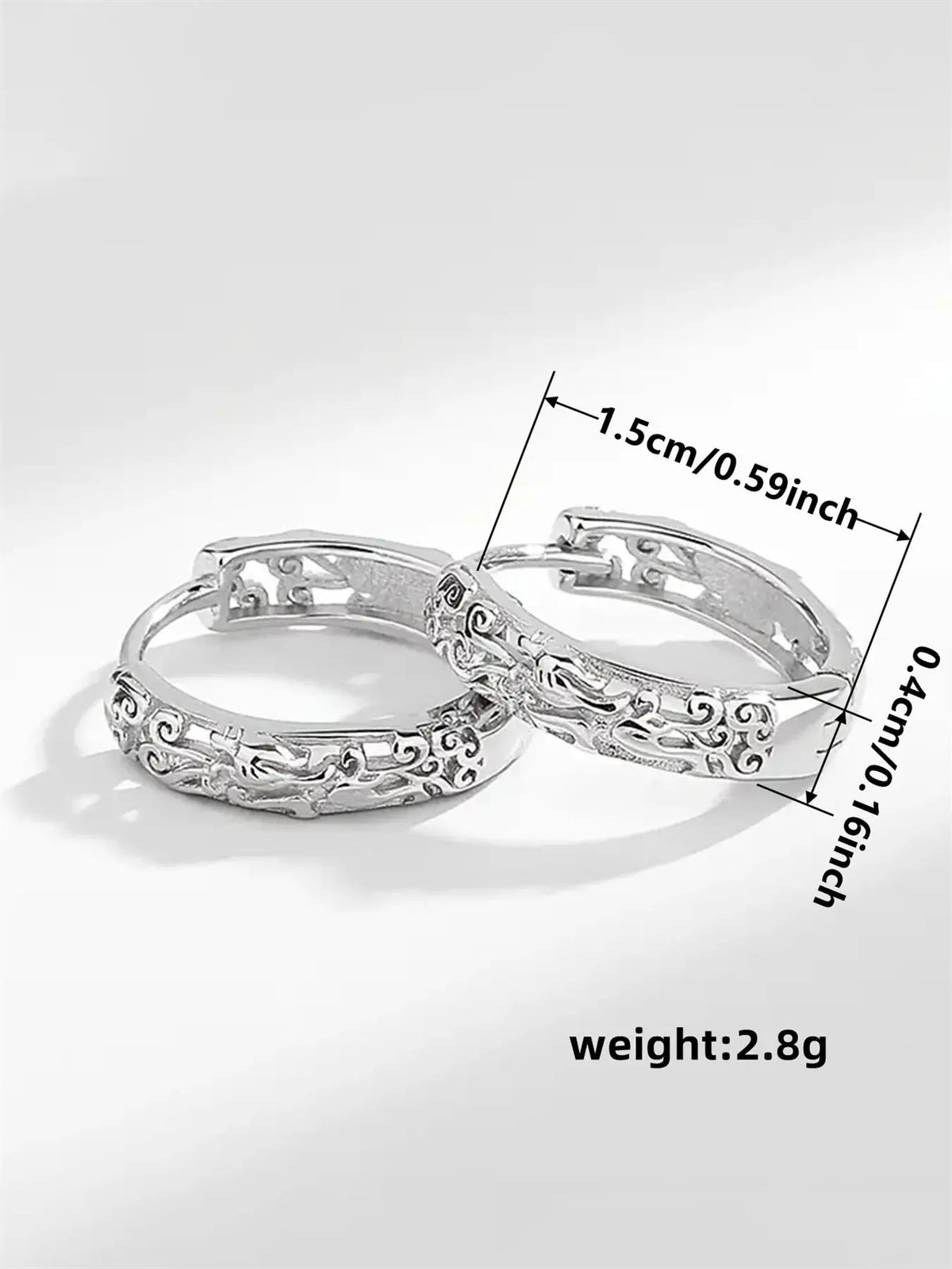 Women's Hoop Earrings, Circle Shape Earrings, Statement Minimalist Hoops, Minimalist All-match Jewelry for Party & Daily Decor for Women & Girls, Copper Earrings, Fashionable Jewelry Accessories