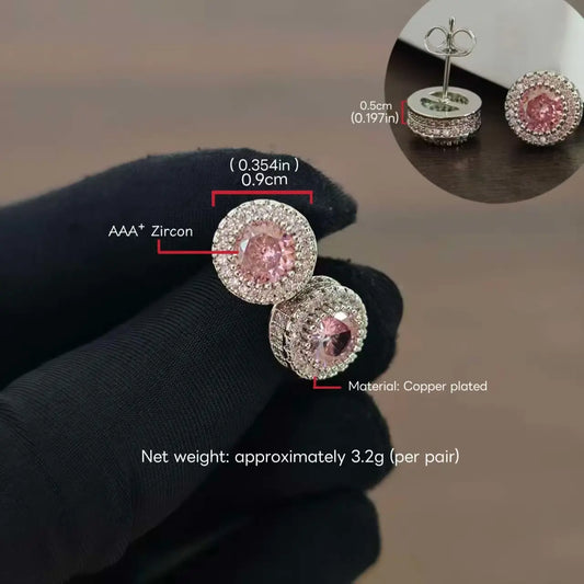 [Earrings] Trendy Hip Hop Style Super Flashing Earrings - Cool Street Unisex Daily Party Earring Collection Everyday Wear