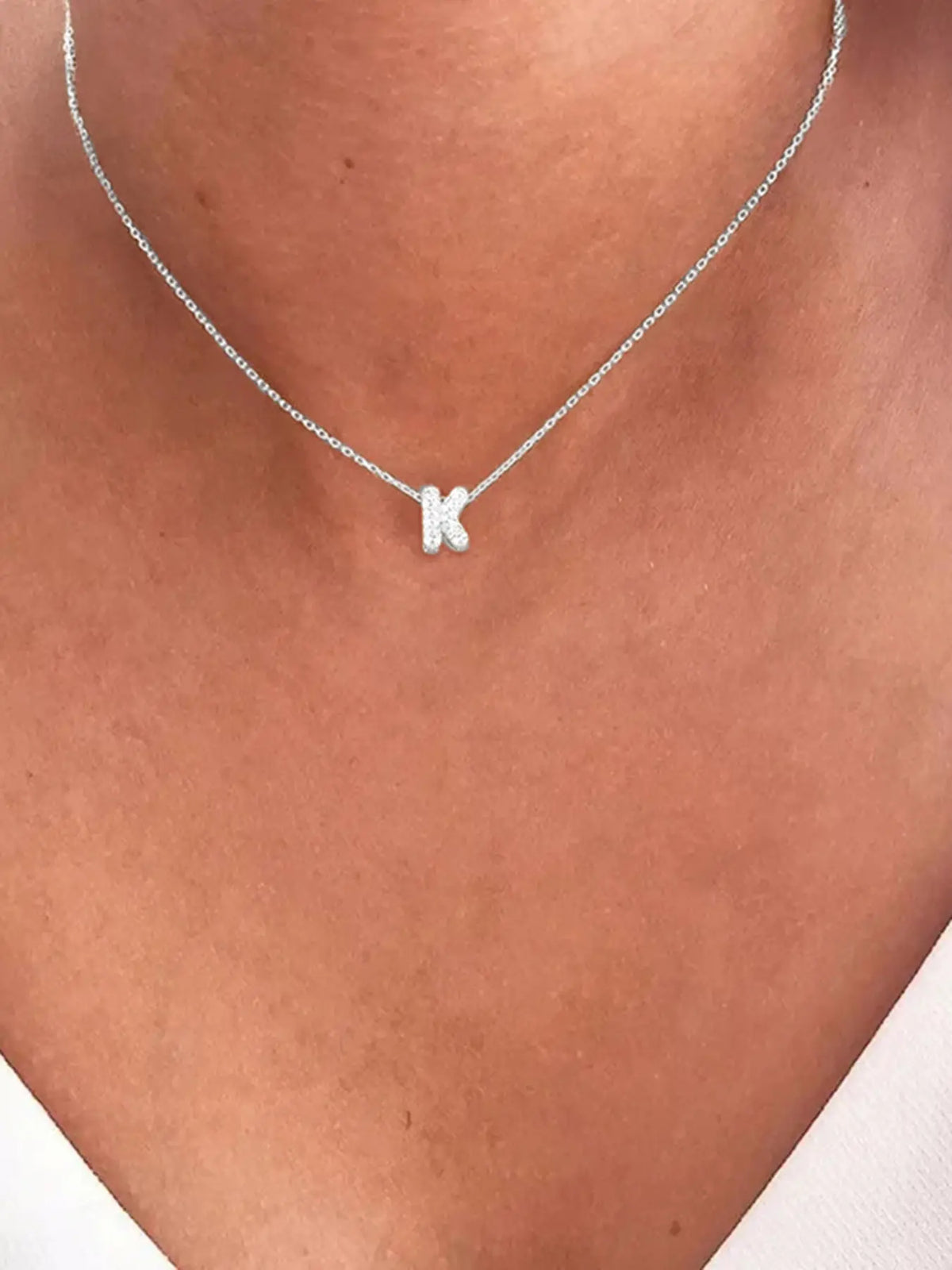 Bubble Letter Pendant Necklace for Women, New Fashion Stainless Steel Chain, Elegant All-Season Jewelry, Plated with Precious Metal, Initial Letter Necklace, Bubble Pendant Necklaces
