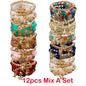 Women's 12/24pcs Boho Beaded Bracelets Set - Golden-Tone Starfish, Multi-Layer, Luxury Summer Costume Jewelry - Daily Wear, Festival Use, Ideal Gifts for Women, Accessories Adults, Bracelet Stacking, Layered Boho Look, Mix-Match Magic, Boho Casual,sohochi
