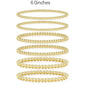 Women's 5PCS Gold Ball Beads Stretchable Bracelets Set - Waterproof, Adjustable Jewelry for Women, Gold Jewelry for Beach & Everyday Wear (Sohochic)