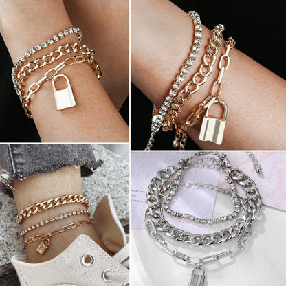 17IF 18-25 PCS(6 Pack) Boho Gold Silver Stackable Bracelets Set for Women
