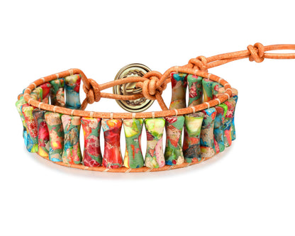 7 Chakra Healing Bracelet for Women Men, Jasper Bead Inspirational Gift