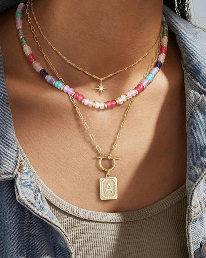 MJartoria Layered Initial Necklaces for Women