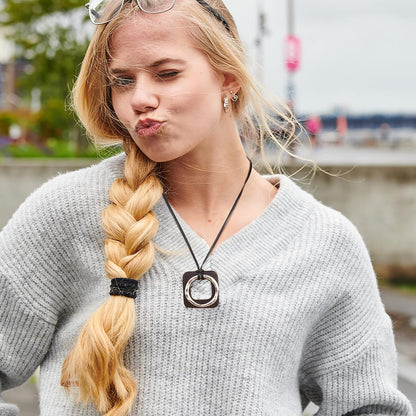 sailimue 6Pcs Wooden Boho Necklaces For Women Trendy Long Boho Necklace