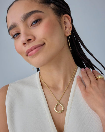 PAVOI 14K Gold Plated Dainty Statement Pendant Necklaces for Women