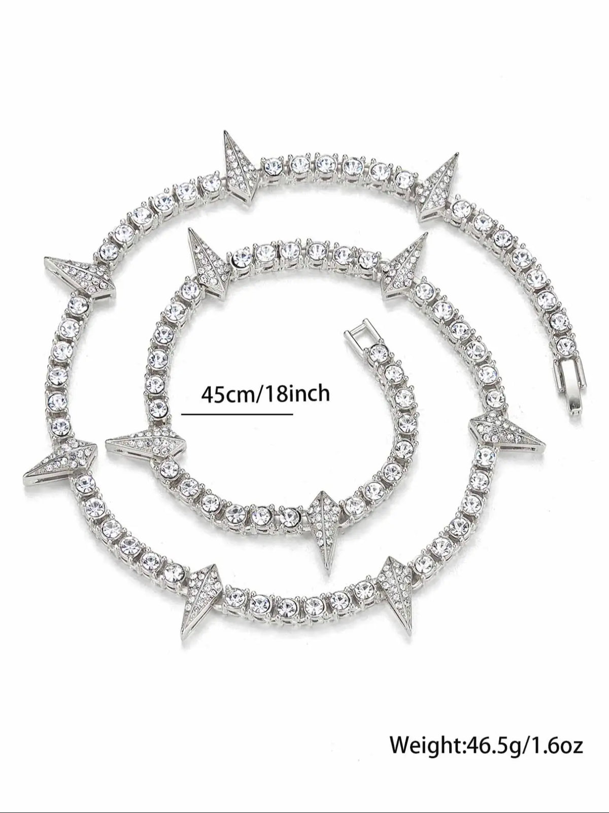 1PC Cool rock Rhinestone Luminous Spiked Black Panther tennis necklace Bling Chain High End Necklace for men and women for party accessories Goddess Necklace Jewelry Necklace Exquisite Jewelry Gift Fashion Accessory Necklace