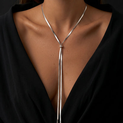 Tewiky 14K Gold Plated 39 inches Lariat Long Gold Necklace for Women Adjustable Snake Chain with Bead Dress Sweater Chain 14K Gold Plated Y-Shaped Drop Dangle Prom Jewelry Gold summer outfits Gifts, Jewelry For Women, Gold Jewelry