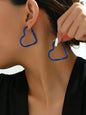 Fashionable Heart Shaped Hollow Out Design Hoop Earrings, Fashion Jewelry for Party, Daily Clothing Decor, Trendy All-match & Exquisite Jewelry for Birthday Gift, Fashionable Jewelry Accessories, Ear Hoops