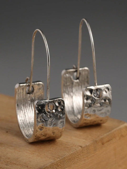 Simple Punk Style U-shaped Hoop Earrings, Fashion Minimalist Hoop Earrings for Party, Daily Decor, Fashionable Earrings, Versatile Earrings, Trendy All-match & Exquisite Vintage Jewelry for Birthday Gift