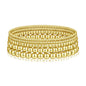 17KM Women's Gold Plated Beaded Bracelet - Adjustable, Waterproof Costume Jewelry, Everyday Wear Bracelet Stacks, Ideal Gifts for Sohochic Casual Accessory Enthusiasts