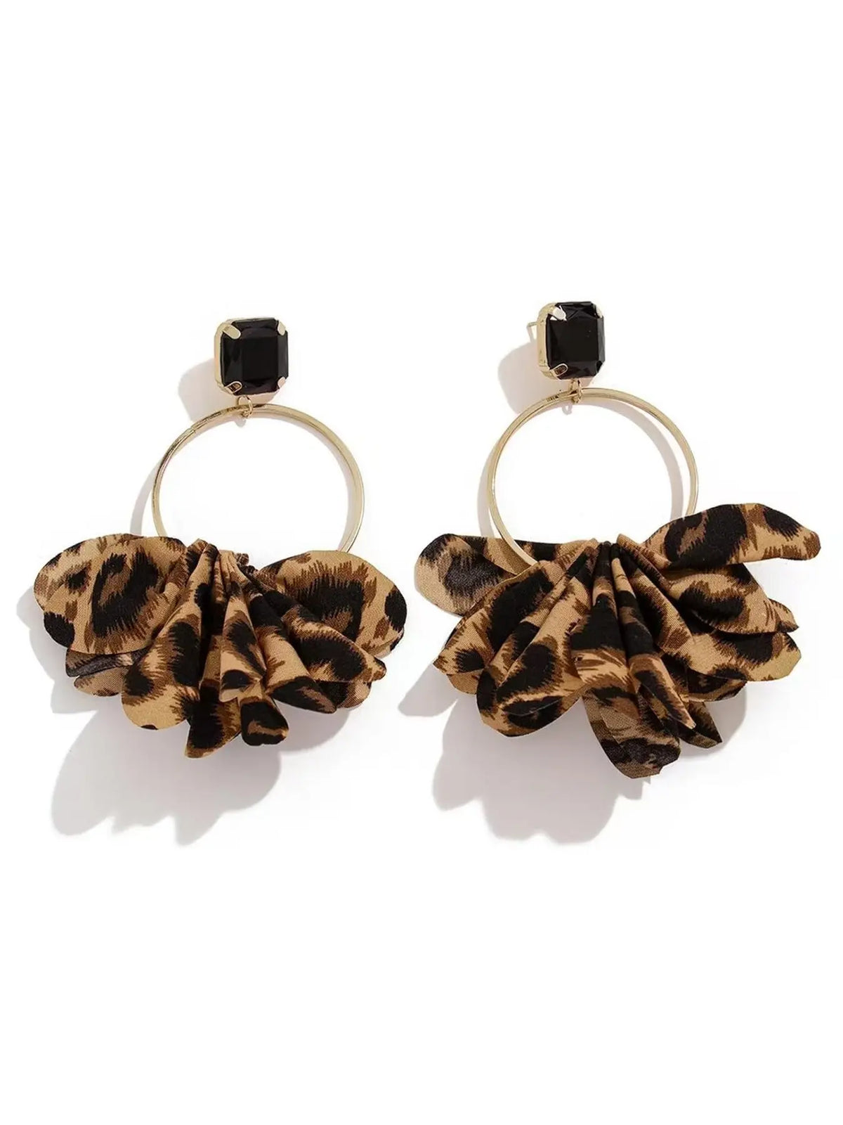 Chunky Leopard Dangle Drop Earrings for Women Fashionable Dangling Earrings Fall Trendy Jewelry Durable Materials Statement Leopard Print 80/90s Earrings Exaggeration Cloth Costume Jewelry Gift, Leopard Print Accessories