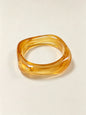 3 Piece Set Irregular Gradient Resin Bracelets, New Chinese Style Cool Wind, Cream /lake /caramel, Wide Band, Stackable Wrist Cuffs, Layered Bracelet Set, Bracelet Combination Set