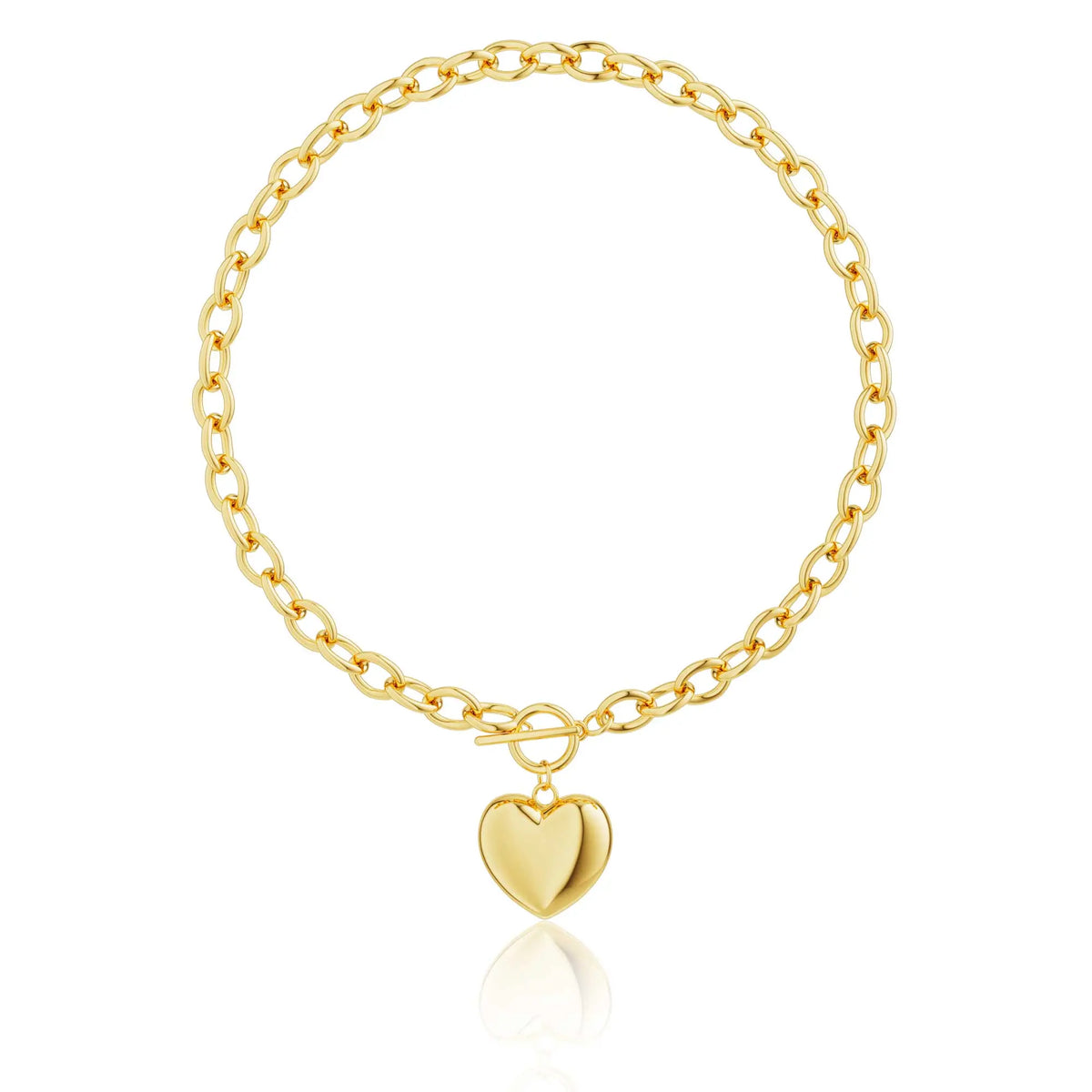 Tewiky 14K Gold/Silver Plated Heart Shape Pendant Magnetic Necklace for Women Dainty Fashion Choker Necklace Jewelry Love Party Mother's Day Gift